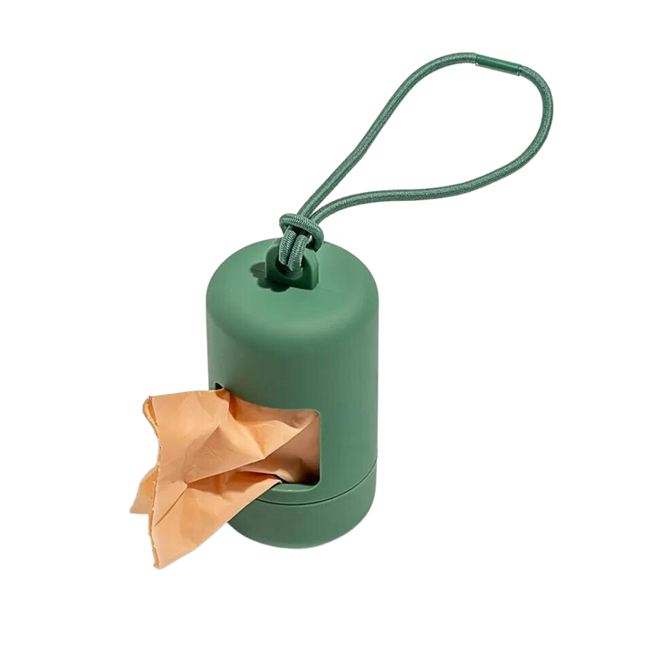 Waterproof Poop Bag Holder - Forest Green - Kubashii