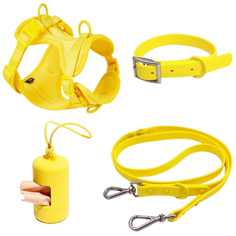 Waterproof Dog Collar - Yellow-Kubashii