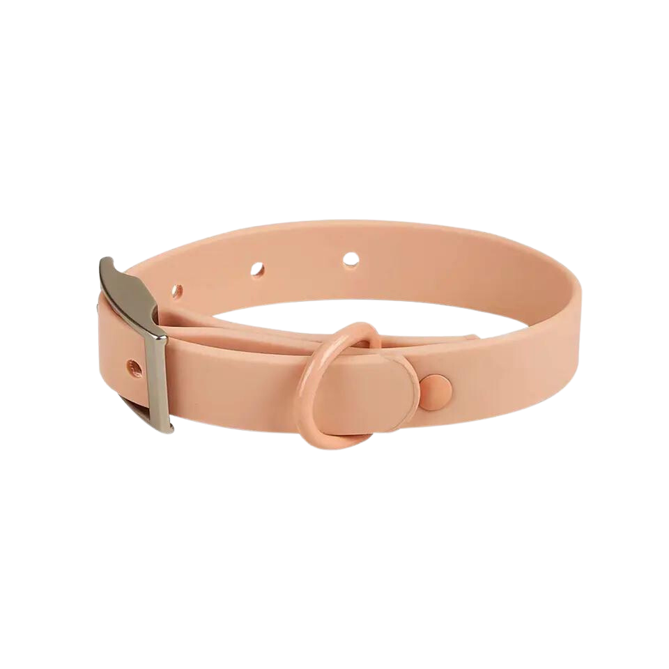 Waterproof Dog Collar - Blush - Kubashii