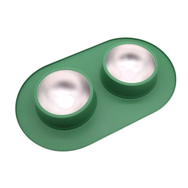 No Spill Mealtime Bowl Set - Forest Green-Kubashii