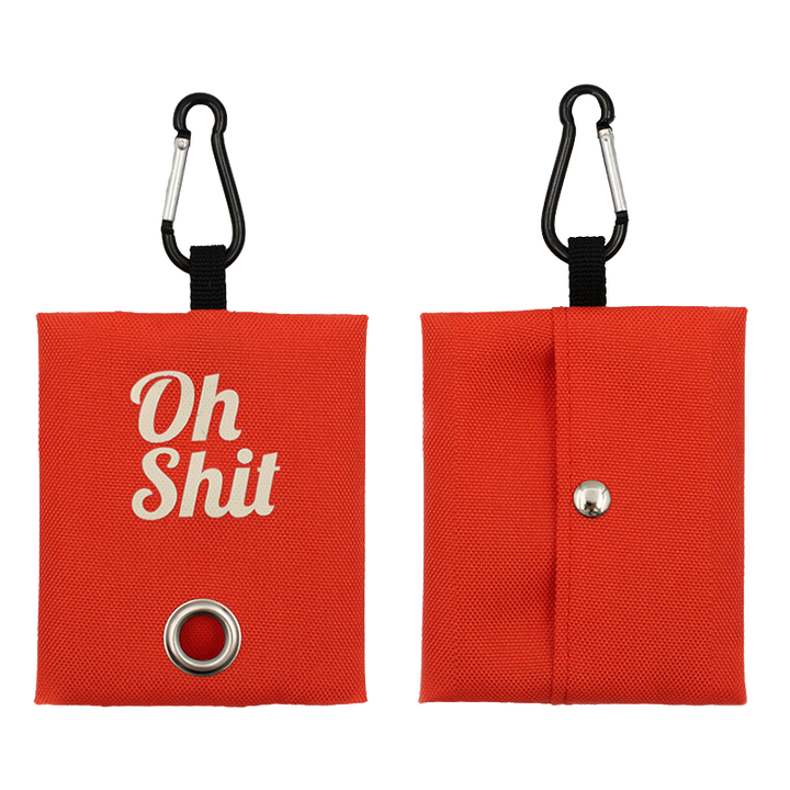 Oh Sh*t Poop Bag Holder - Tangerine - Kubashii