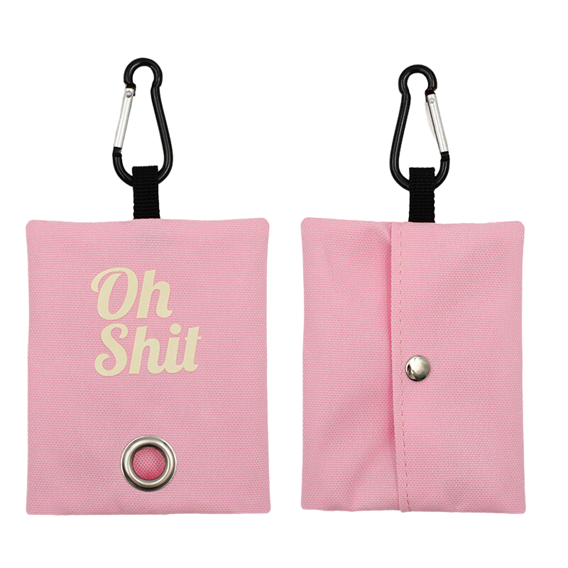 Oh Sh*t Poop Bag Holder - Pastel Pink-Kubashii