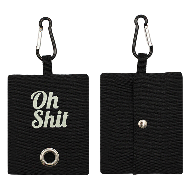 Oh Sh*t Poop Bag Holder - Black-Kubashii