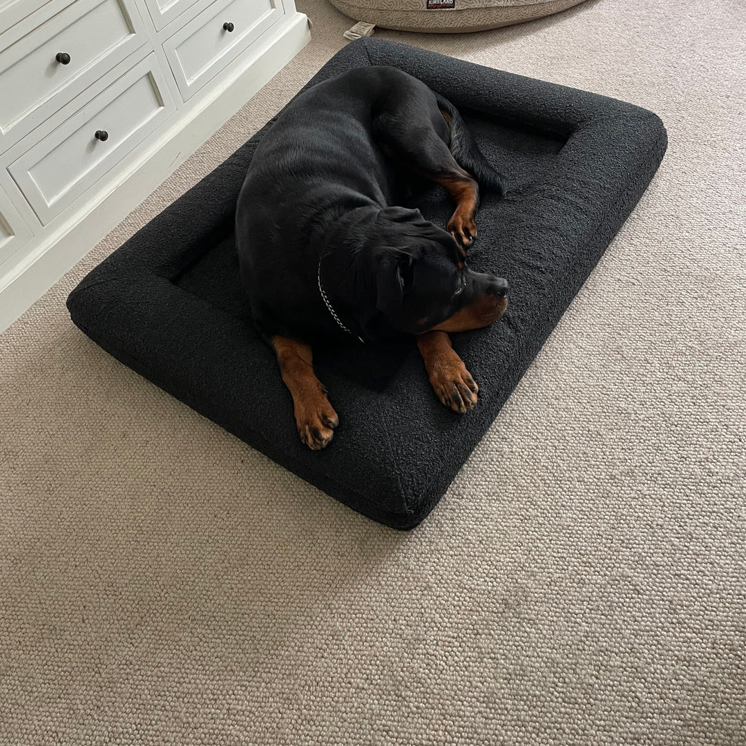 Memory Foam Boucle Bed - Charcoal