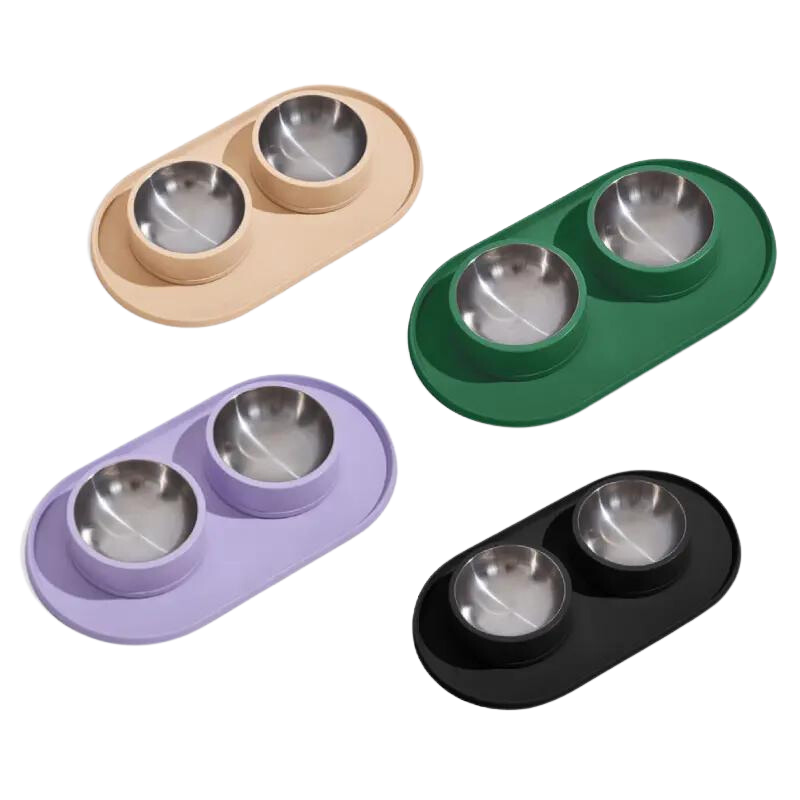 No Spill Mealtime Bowl Set - Forest Green-Kubashii