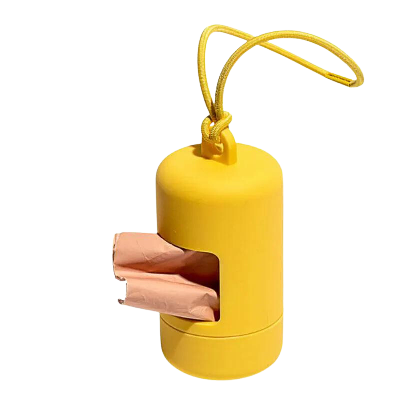Waterproof Poop Bag Holder - Yellow-Kubashii